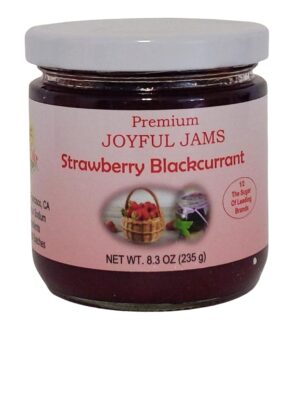 Premium Gourmet Joyful Jams - Strawberry Blackcurrant - Amazing Flavor. Spreadable. Delicious